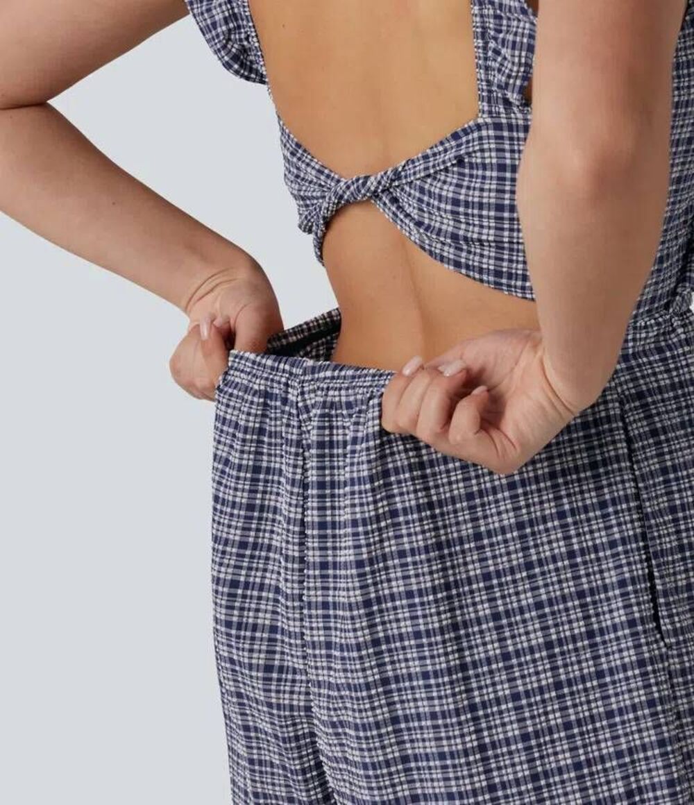 Halara Gingham Ruffle Romper - Picture 4 of 4